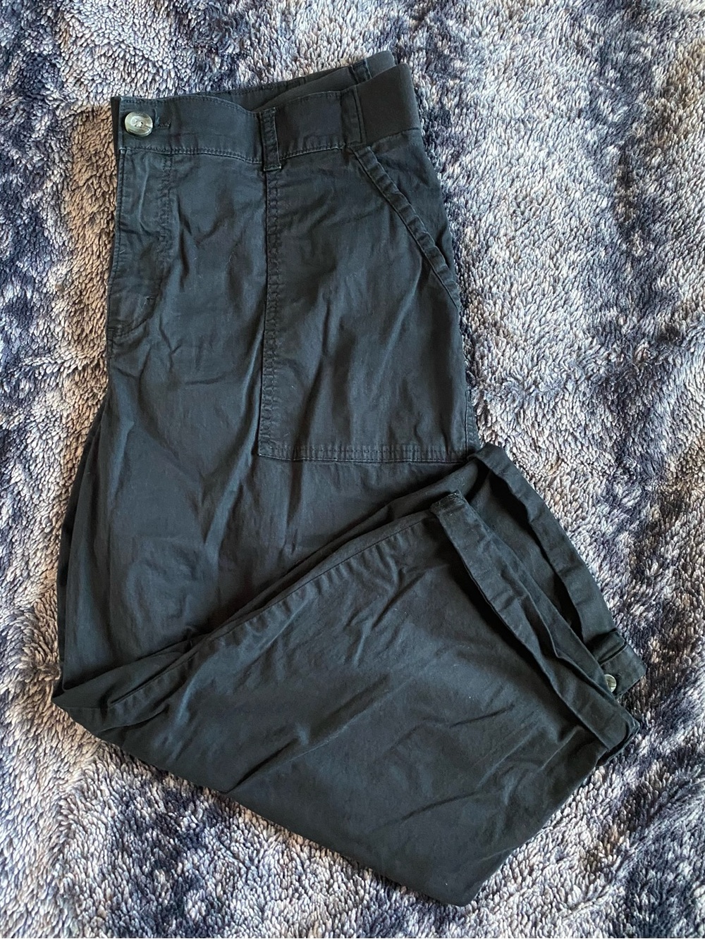 Lee Women’s 18W Black Cargo Cotton Blend Capri Pants